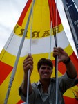 We have know idea who Harry is, but it came with the used spinnaker we bought before we left. We coincidently named our other spinnaker Johnson. 