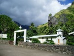 Catholic church, the main church. A small protestant church existed, but most of the islands are Catholic. Church is a strong part of daily life; there is a prayer service every day.