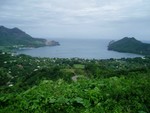 Taieohe, the capital town located on Nuka Hiva. Largest town in the islands with about 1500 inhabitants.