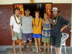 Tanya made us many shell necklaces and palm-frond leis.