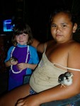 Abigail and Rosette who are shockingly the same age. We fell in love with the people here who were like tropical rednecks who like to kick back and let the hogs, dogs, chickens, and children run wild.