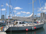 The famed Hawk. We were shocked to discover Beth and Evans moored next to us one day. Beth Leonard has written several books on cruising, 2 of which are part of the reason we are out here in the first place. Several years ago they traded in coconuts and cocktails for an aluminium boat and high-latitude sailing. They have been around Cape Horn, spent 60 days in the roaring 40's sailing to Australia and Tasmania and were on their way to Alaska when we met them.