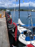 Tied up to the wharf for check-in.