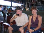 Jeffrey visits! Good lad brought booze and boat parts in trade for cramped living and seasickness.